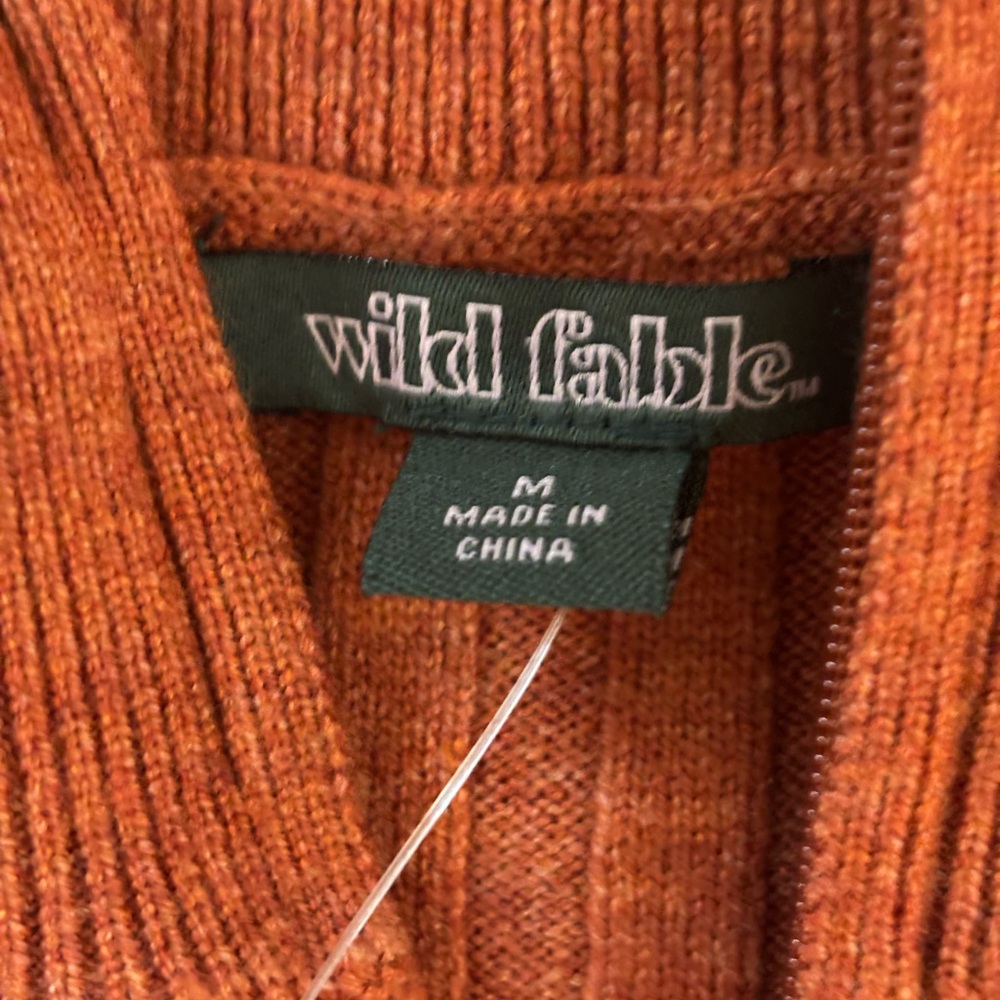 Wild Fable Rust Ribbed Sweater Size M NWT - Picture 3 of 4
